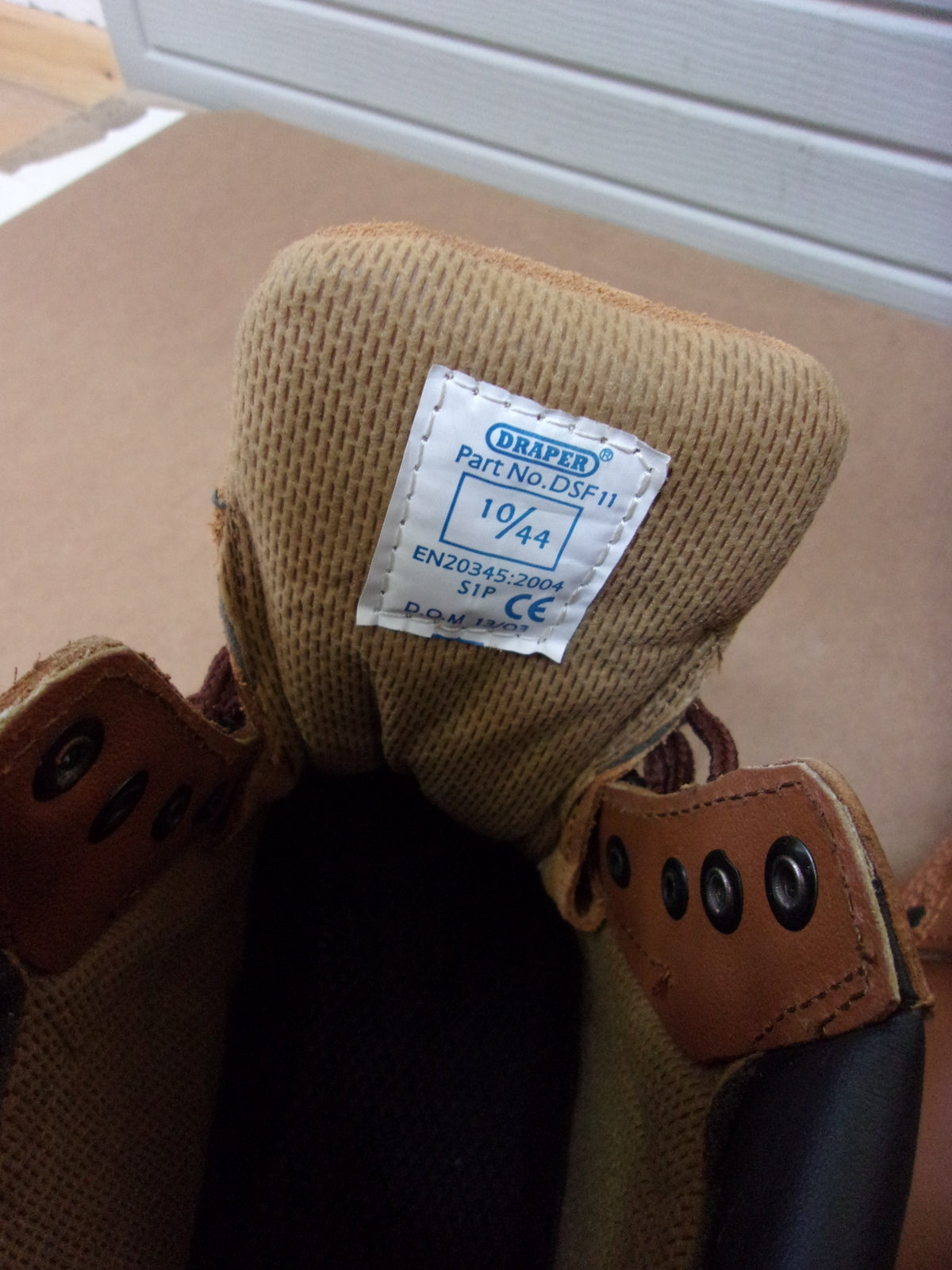 Draper 08647 Sicherheitsschuhe mit Zehenschutzkappe, Größe 44, I01805