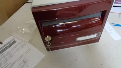 Briefkasten Coral 0811043  mit Tür, außen rot, R02018