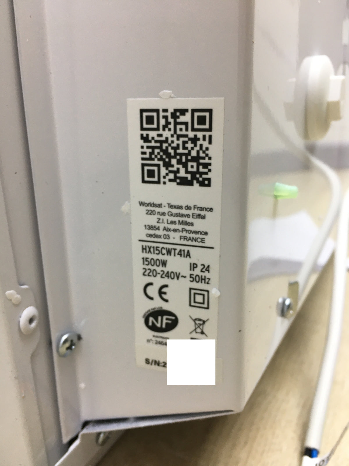 Carrera 051111 Heizkörper HX15CWT41A, 1500 W, I16538