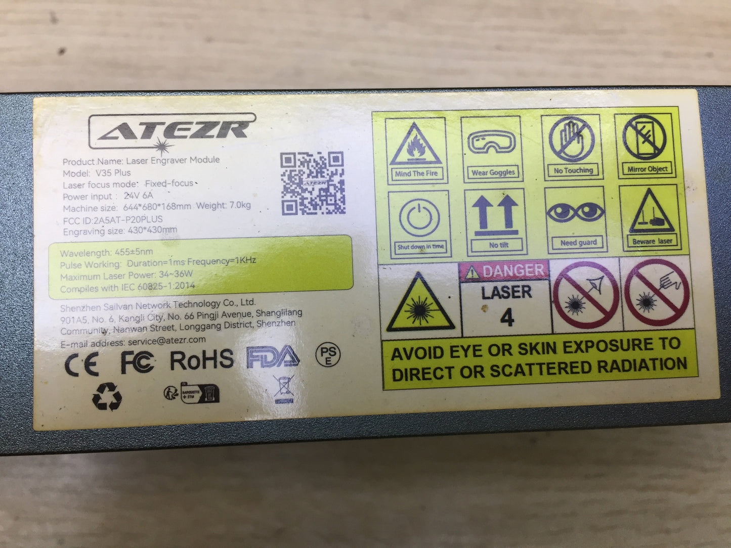 ATEZR V35 Plus Laser Graviermaschine, I32668