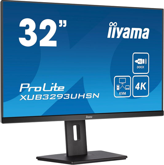 iiyama ProLite XUB3293UHSN-B5 4K Monitor 31.5" Ultra HD 3840x2160 IPS USB-C 