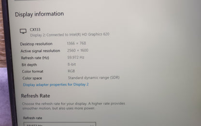 COOLHOOD Tragbarer 2K Monitor 13.3" 2560x1600 HDMI USB-C IPS 16:10 schwarz