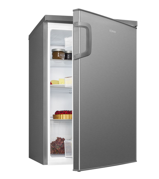 Bomann VS 2195.1 INOX Kühlschrank Vollraumkühlschrank 133L 85cm LED (721952)