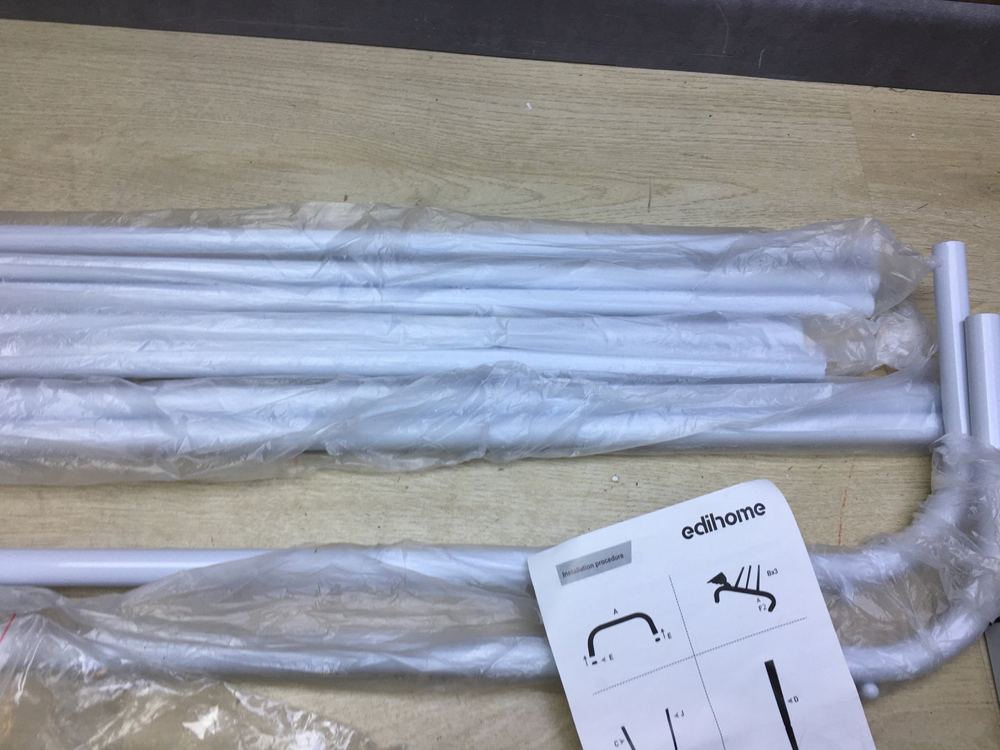 edihome Kleiderständer Doppelt, 110 x 150 x 54 cm, Schuhregal, I30220