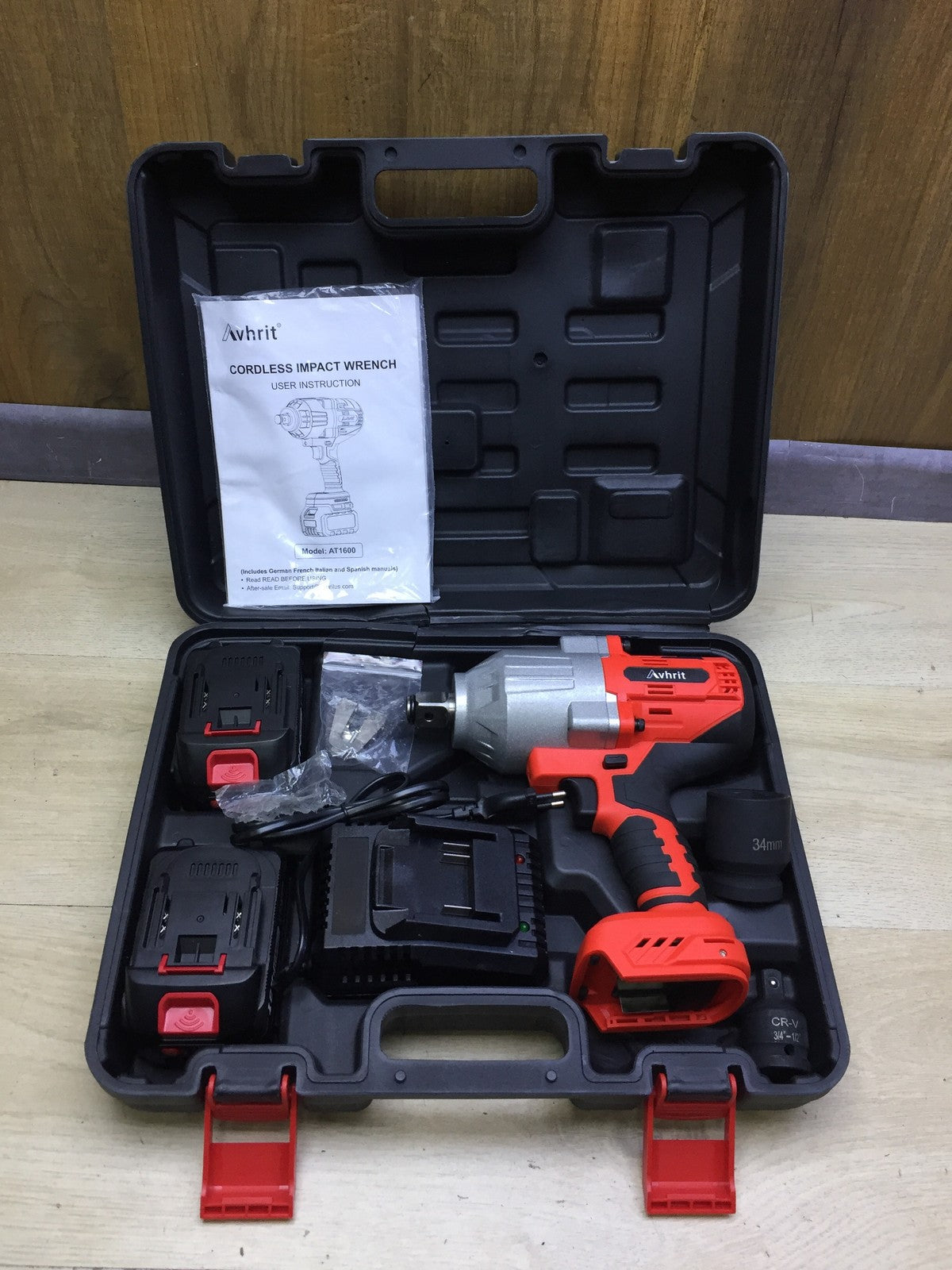 Avhrit 1600Nm Akku-Schlagschrauber AT1600, 2× 5.0Ah Akku, I33873