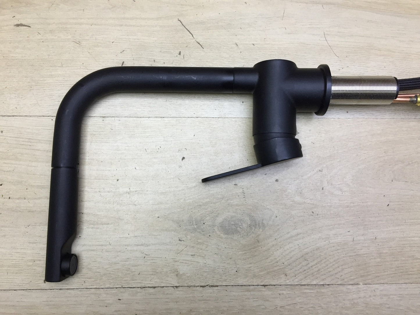 Schütte 79769 Niederdruck Küchenarmatur ausziehbar, Wasserhahn, schwarz, I33779