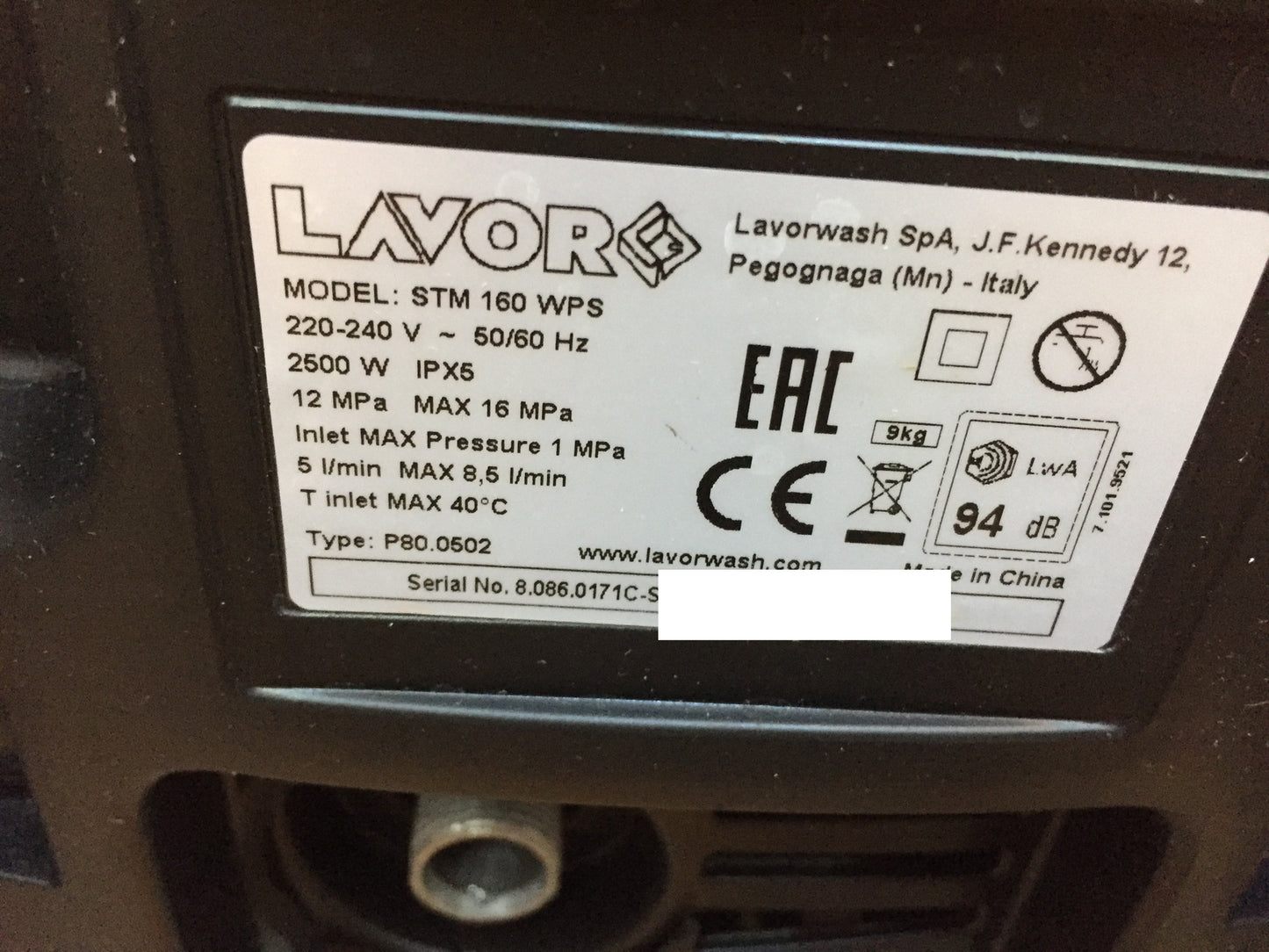 Lavor Hochdruckreiniger STM 160 WPS, I19468