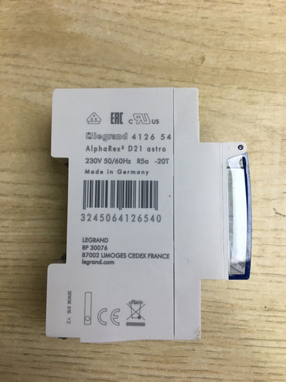 LEGRAND 412654 Digital Astro Time Switch, Combined Function AlphaRex D21, I32897 