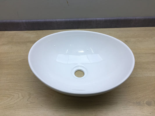 Starbath Plus Keramik-Waschtisch Oval Weiß, Maße 41 x 33 x 15 cm, I17516