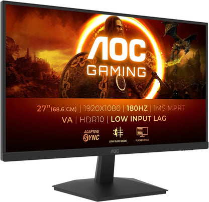 AOC 27G15N Gaming Monitor 27" FHD 1920x1080 VA HDR10 Adaptive Sync 180Hz 1ms