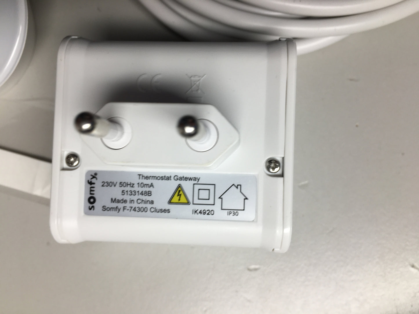 Somfy 2401498 Funk-Thermostat für Heizung oder Einzelkessel, I15320