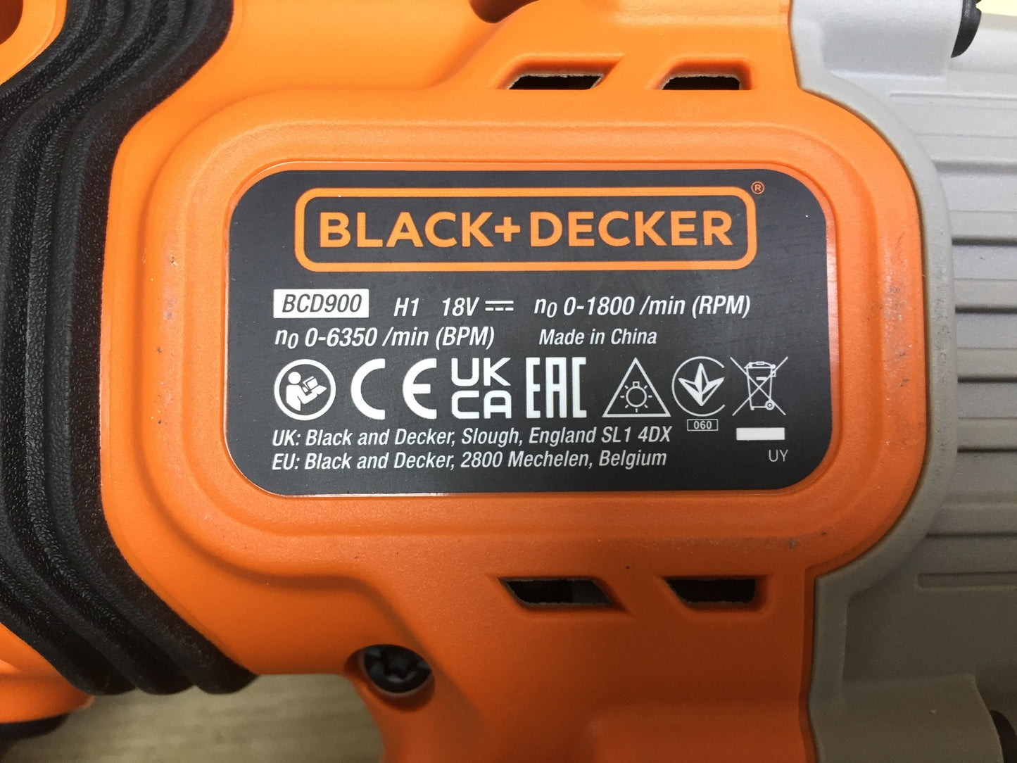 BLACK+DECKER BCD900B-XJ Akku-SDS-Plus-Bohrhammer Solo, 18V, I33736