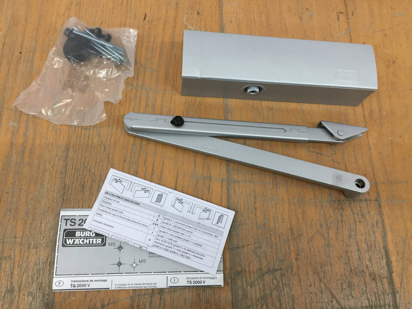 Burg-Wächter TS 2000 V Gestänge-Türschließer mit variabler Schließkraft, I13089