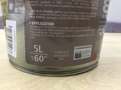 6,95€/L V33 113466 Lasur, langlebiger Schutz 8 Jahre, Goldene Eiche, 5 L, I16888