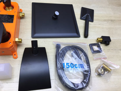 Zamery Duschset, Einbaumontage, schwarz, I27543