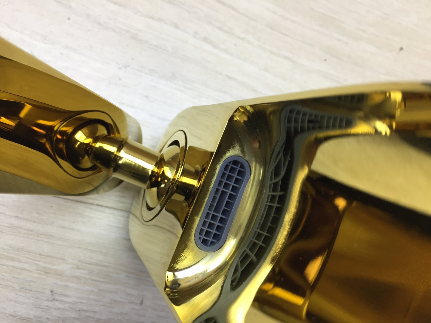 AIMADI Wasserhahn Bad Wasserfall Waschtischarmatur Golden, I22571