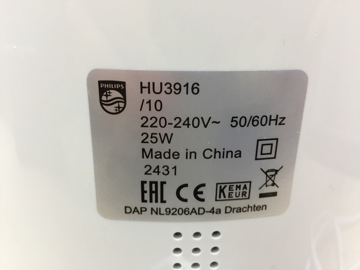 Philips Series 3000 Luftbefeuchter HU3916/10 für Räume bis 45 m², I34212