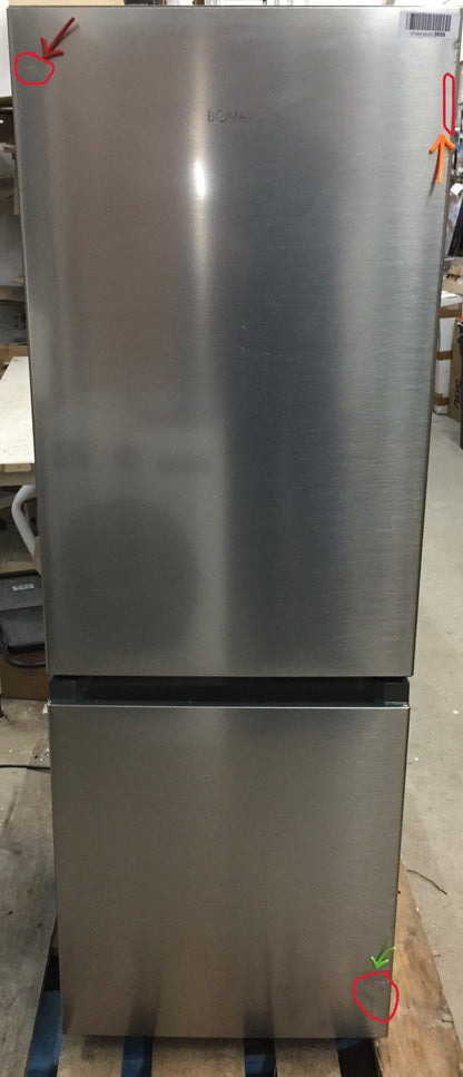 Bomann KG 320.2 Kühlschrank Gefrierfach Kühlgefrierkomb inox-look 175 L (732090)