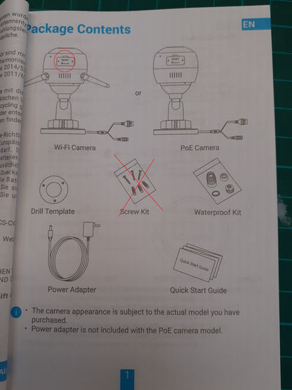 EZVIZ C3X 1080P Überwachungskamera außen WLAN mit Nachsicht I04787