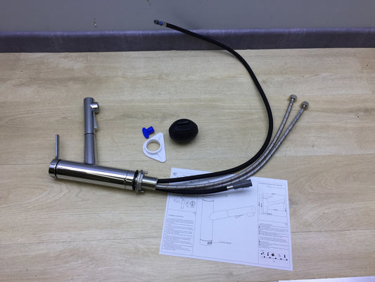 CREA Küchenarmatur mit Ausziehbarer Brause, Wasserhahn mit 2 Strahlarten, I19361