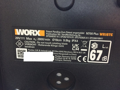 WORX Landroid M700 PLUS WR167E Mähroboter für Gärten bis 700 qm, I34203