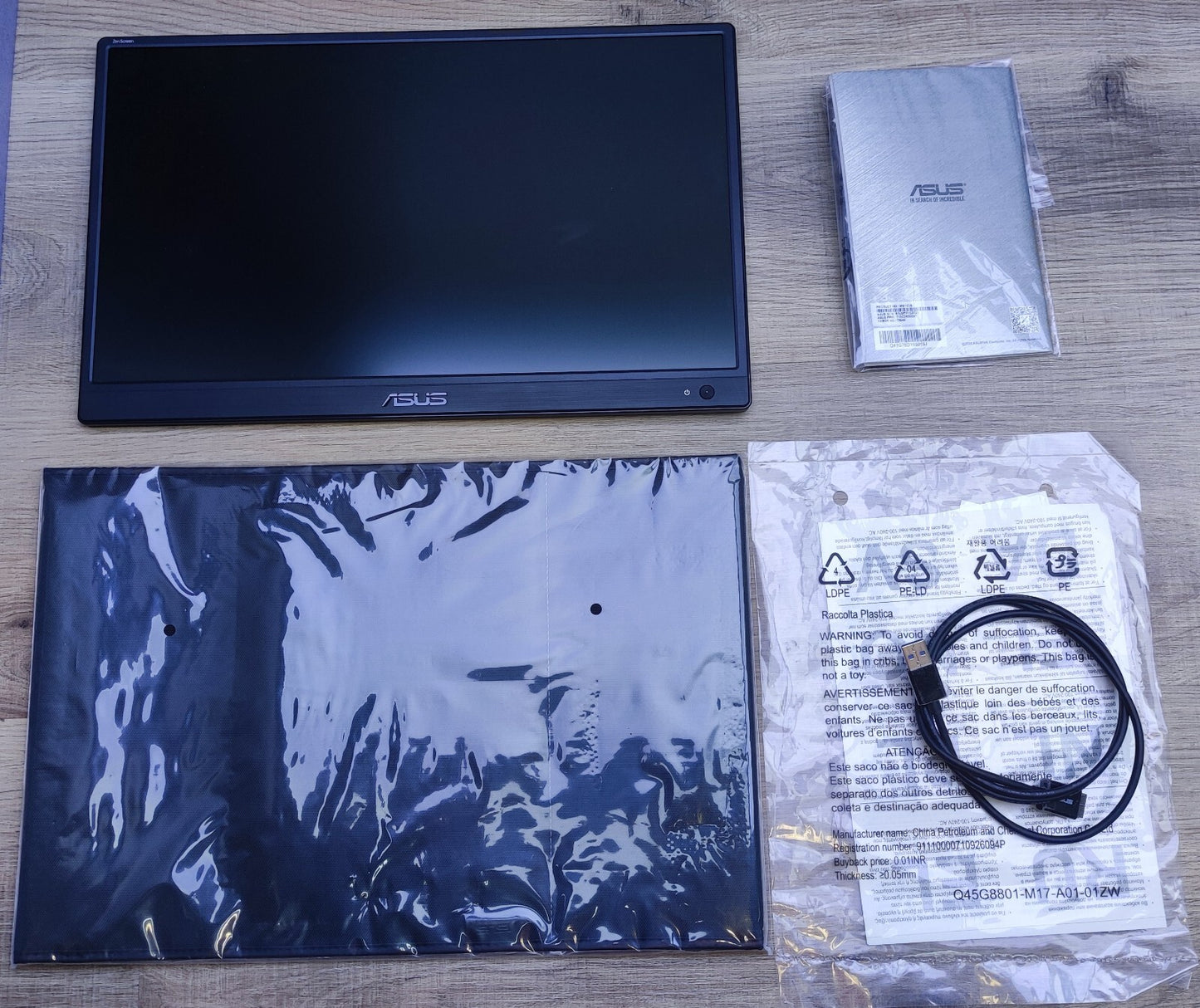 ASUS ZenScreen MB165B Monitor 15.6" HD ready 1366x768 TN panel USB black 