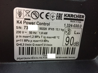 Kärcher Hochdruckreiniger K 4 Power Control 1.324-030.0, I33741