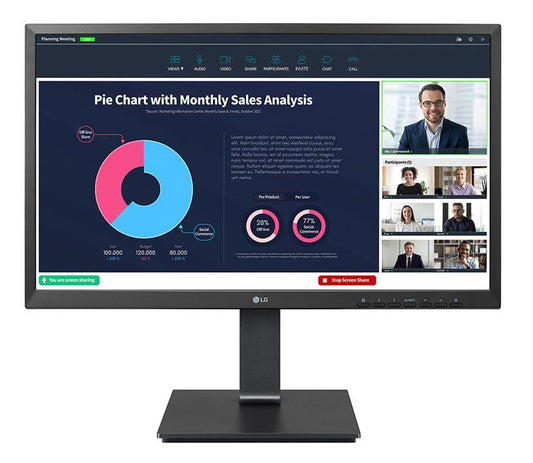 LG 24BP750C-B Monitor 23.8" FHD 1920x1080 HDMI DP USB-C Gb LAN Webcam Mikrofon