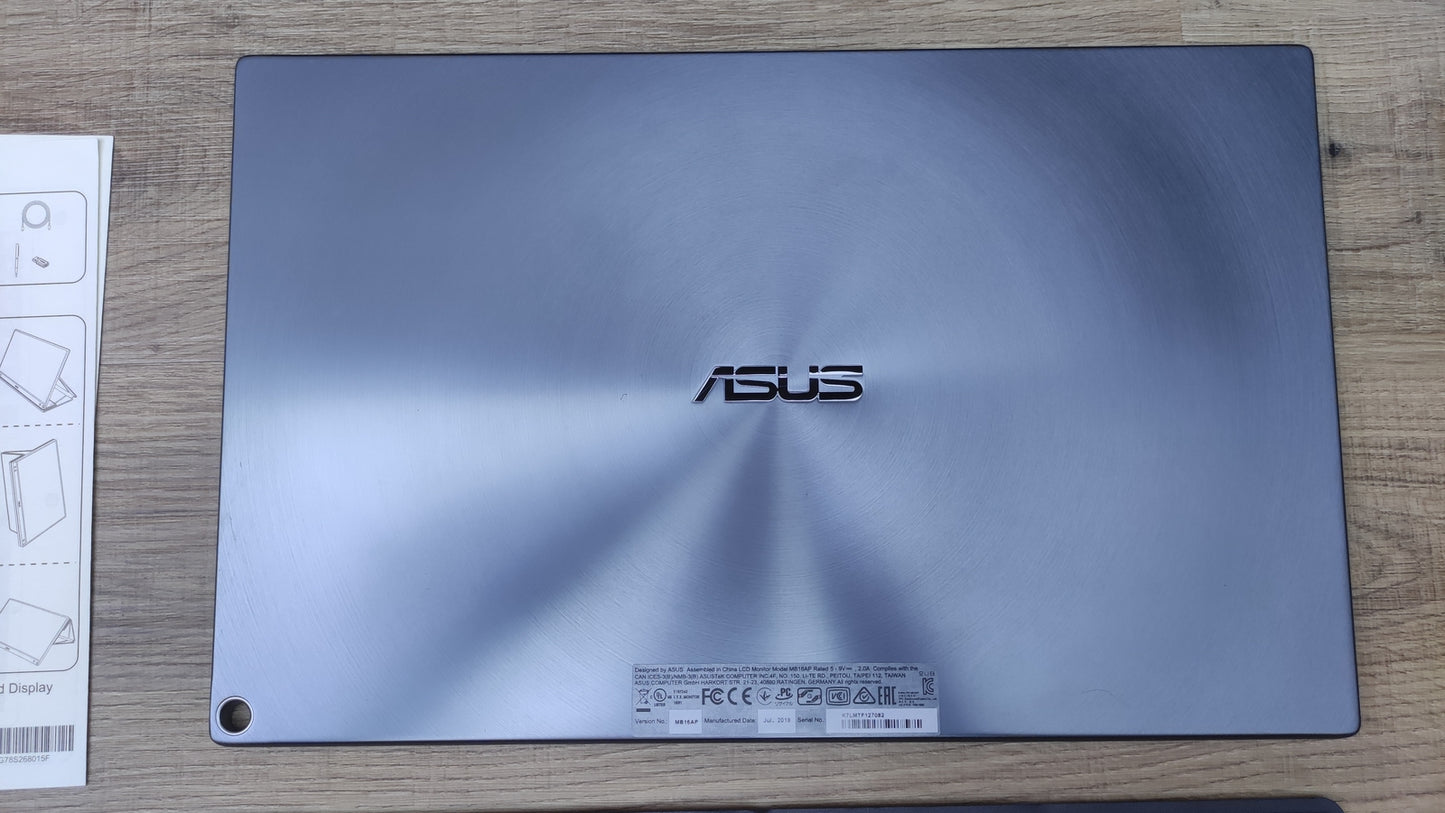 Asus Zenscreen Go MB16AP 15.6" portable monitor FHD 1920x1080 USB-C IPS panel