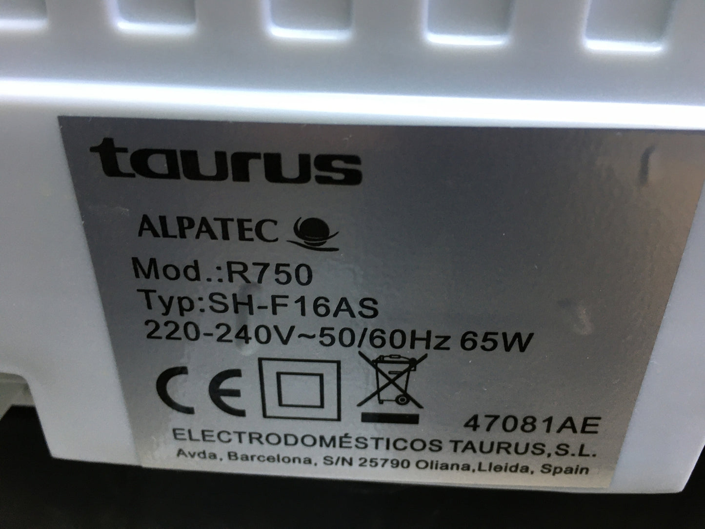 Taurus Alpatec R750 mobile air conditioner, 65W, white, I29031 