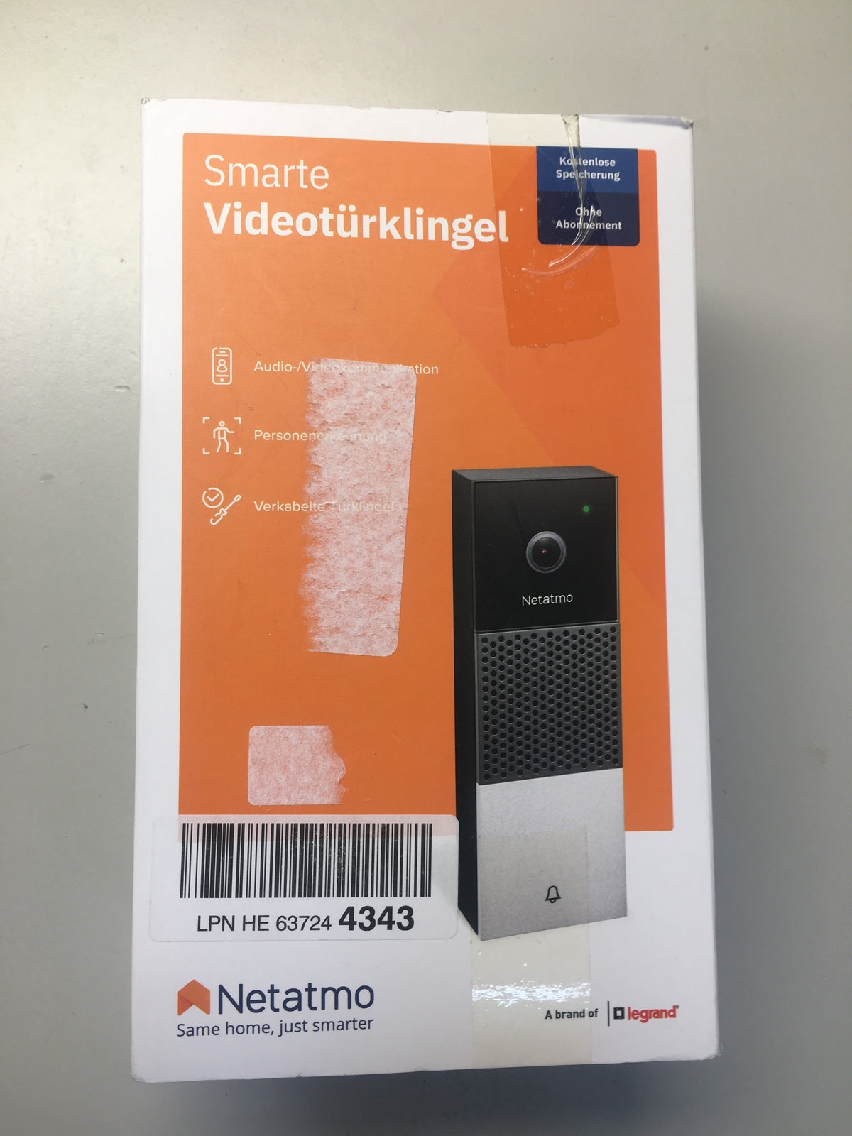 Netatmo Smarte Video Türklingel mit Kamera, WLAN, 2-Wege-Audio, I10695