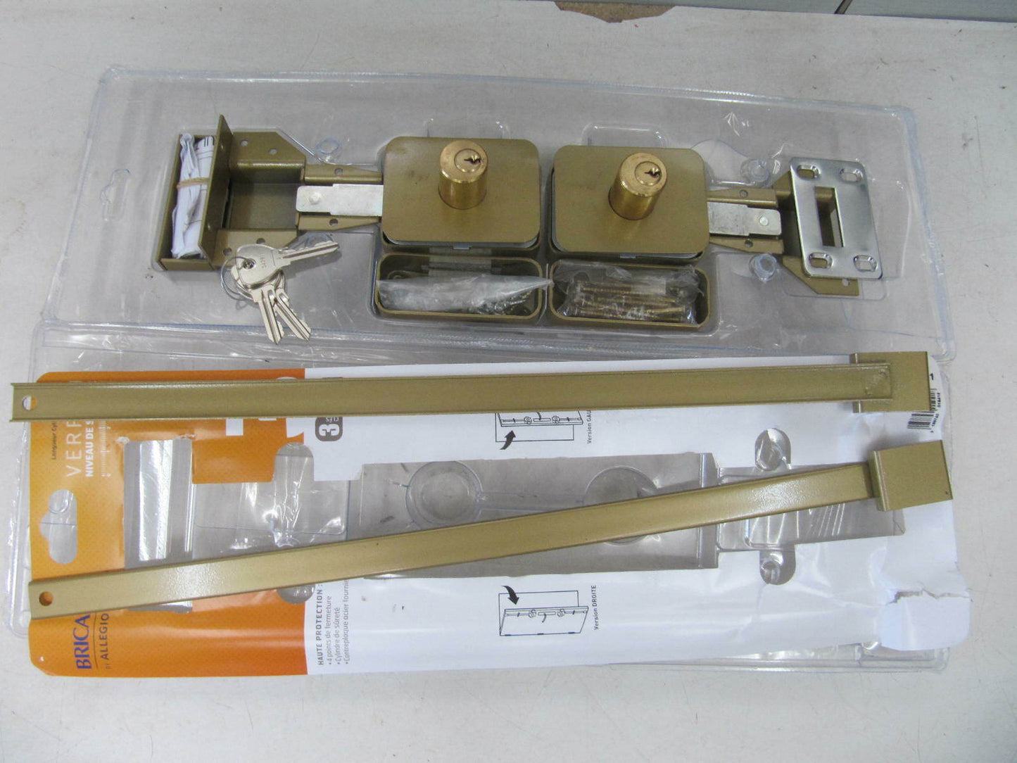 BRICARD 1941 Riegel 4 Punkte Alpha zu Knopf Ø 26 Zylinder 45 mm Recht Rechnung