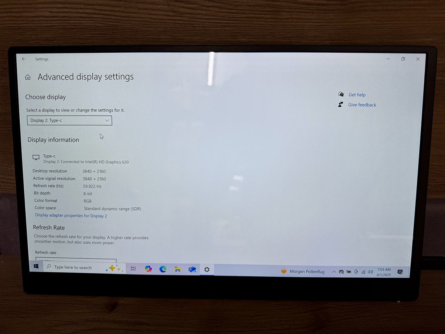 IVV 156UC Tragbarer 4K Gaming Monitor 15,6" UHD 3840x2160 IPS HDMI USB-C schwarz