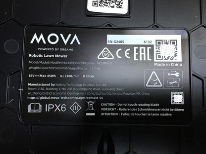 Dreame Mova 1000 robotic lawnmower (MLLM4110) up to 1,000 m² 3D LiDAR wireless Wi-Fi app 
