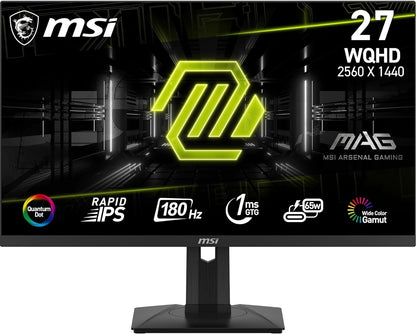 MSI MAG 274QRF QD E2 Monitor 27" WQHD 2560x1440 Rapid IPS HDR AMD FreeSync 180Hz