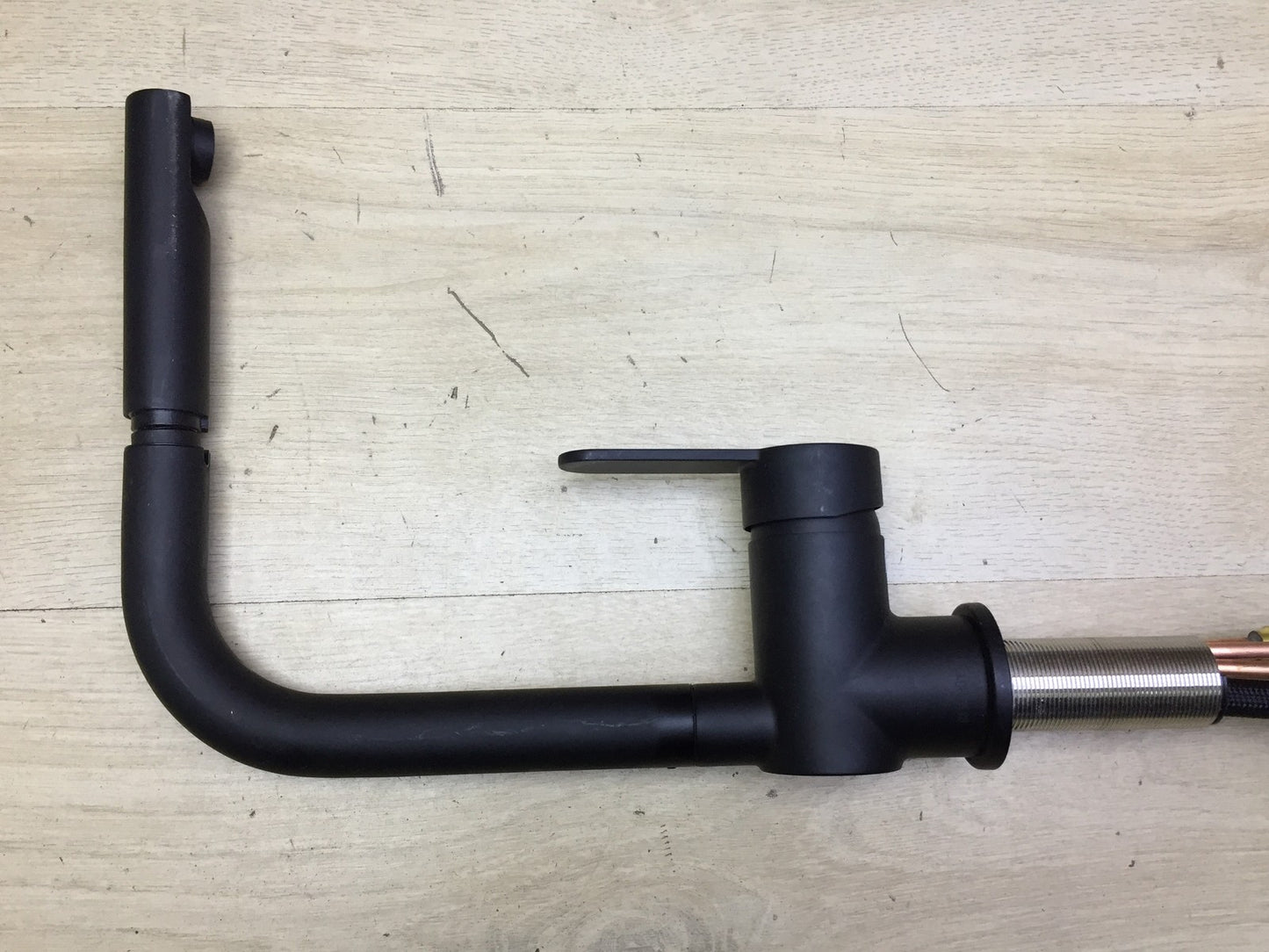 Schütte 79769 Niederdruck Küchenarmatur ausziehbar, Wasserhahn, schwarz, I33779