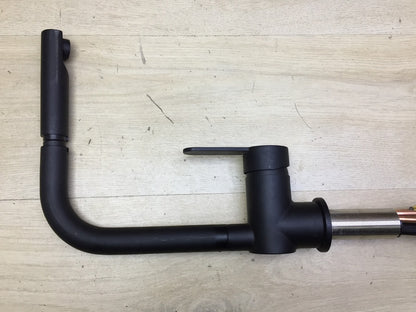 Schütte 79769 Niederdruck Küchenarmatur ausziehbar, Wasserhahn, schwarz, I33779