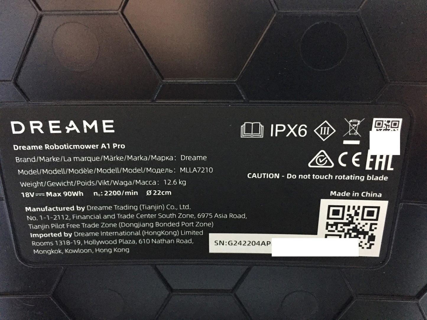 DREAME Intelligenter Mähroboter A1 Pro bis 2000m² 3D Sensor (MLLA7210) I34035