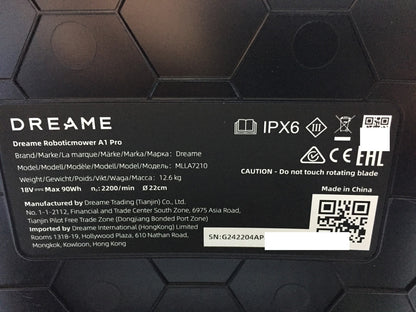 DREAME Intelligenter Mähroboter A1 Pro bis 2000m² 3D Sensor (MLLA7210) I34035