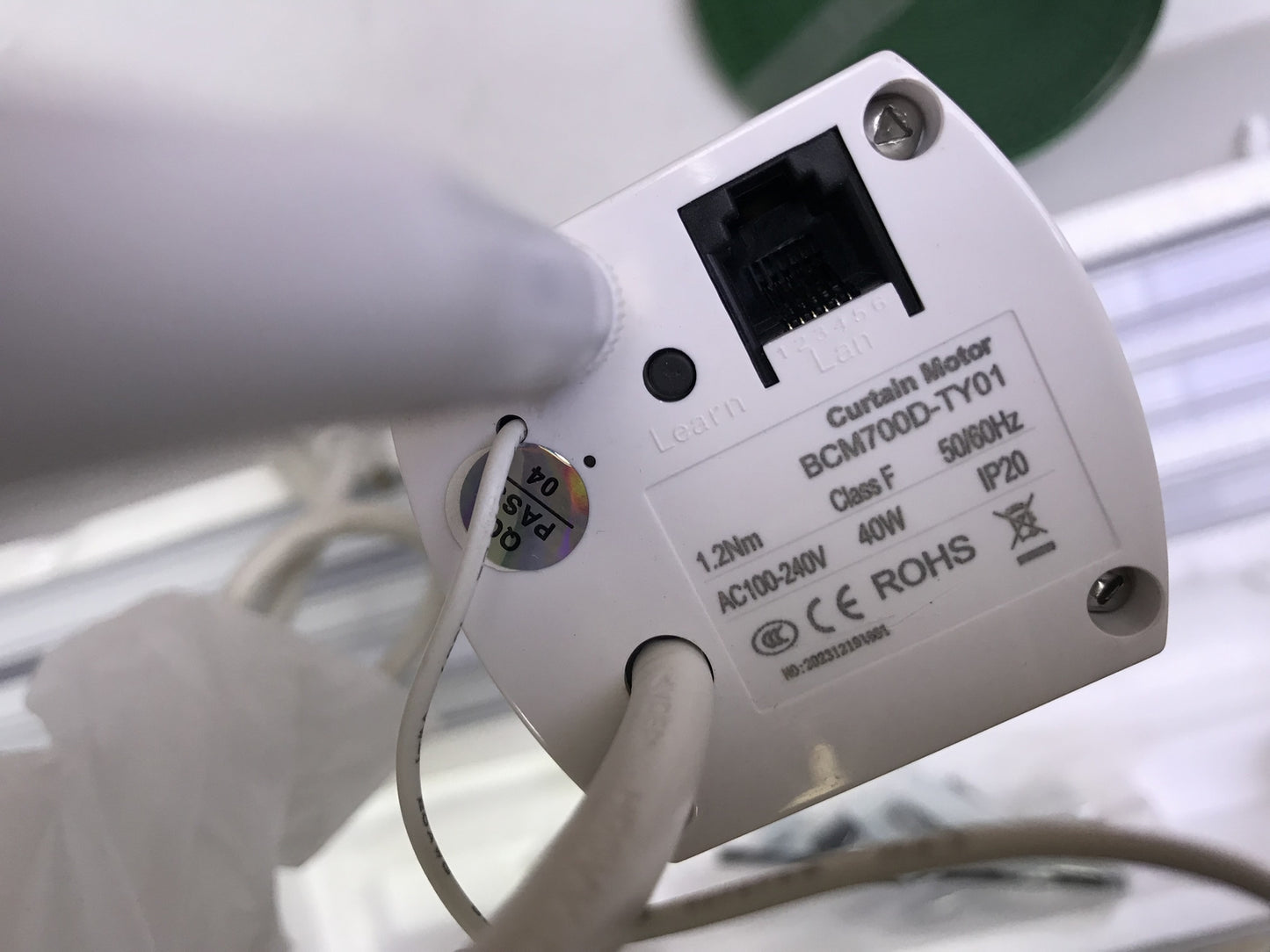 ABALON BCM700D-TY01 Vorhangschiene, Motorisiert, Weiß, 1 bis 3 m, I31978