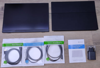 COOLHOOD Tragbarer 2K Monitor 13.3" 2560x1600 HDMI USB-C IPS 16:10 schwarz
