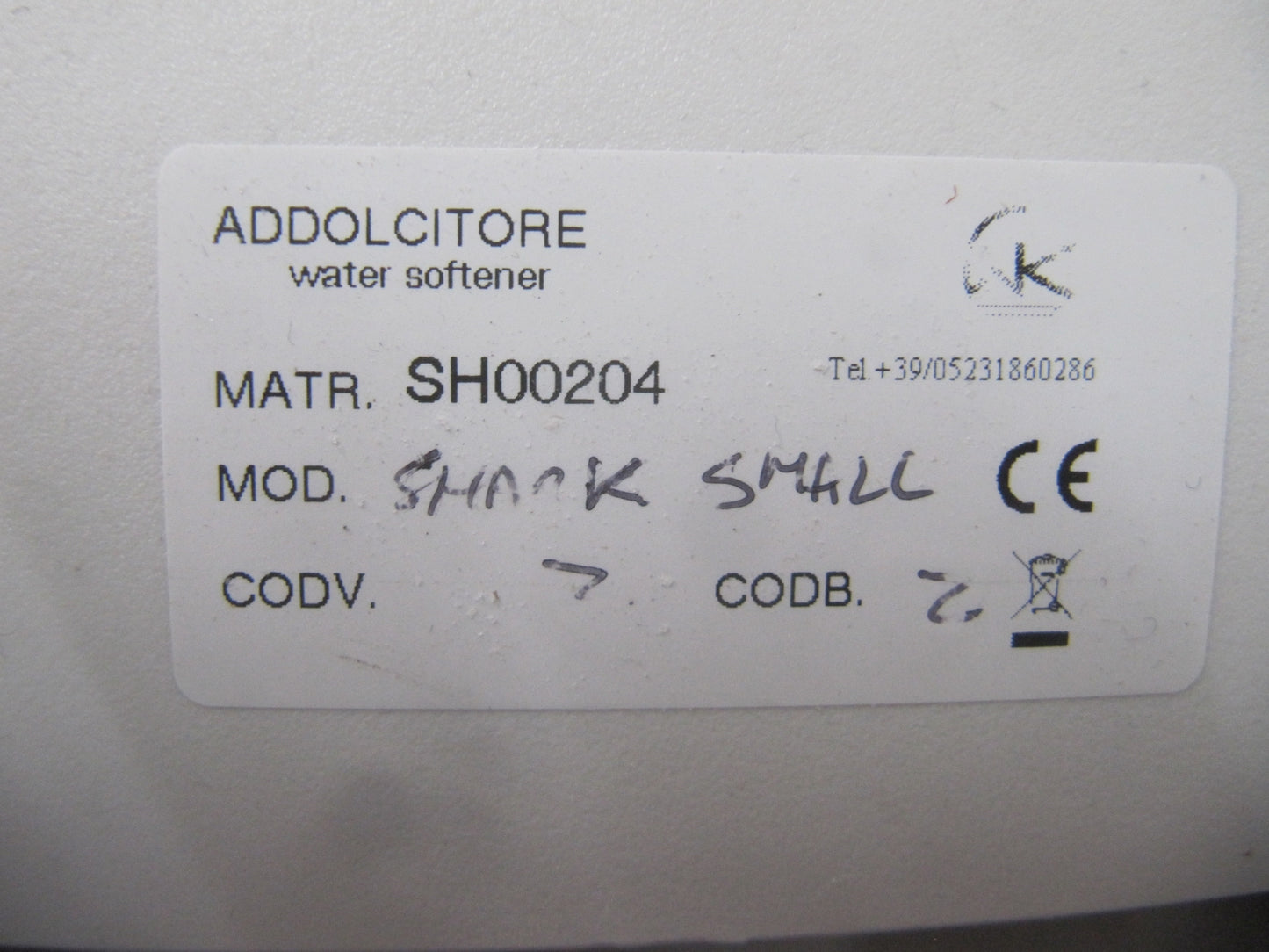 WK BY-PASS Wasserenthärter "Shark" Slim Small, I12406