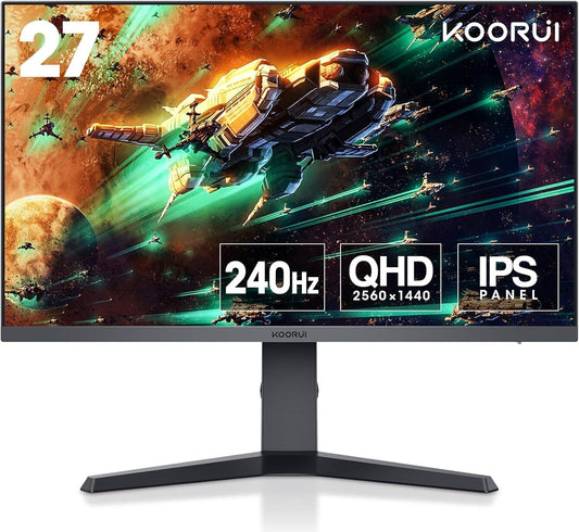 Koorui 27E3QK Gaming Monitor 27" QHD 2560x1440 IPS DP HDMI FreeSync 240Hz 1ms 