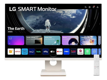 LG 27SR50F-W Smart Monitor 27" FHD 1920x1080 IPS HDR HDMI Smart TV Tuner webOS