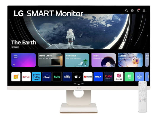 LG 27SR50F-W Smart Monitor 27" FHD 1920x1080 IPS HDR HDMI Smart TV Tuner webOS