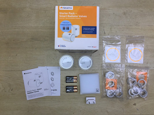 Netatmo Smart Thermostatic Valves, Wi-Fi, Heating Starter Kit, NVP, I32940