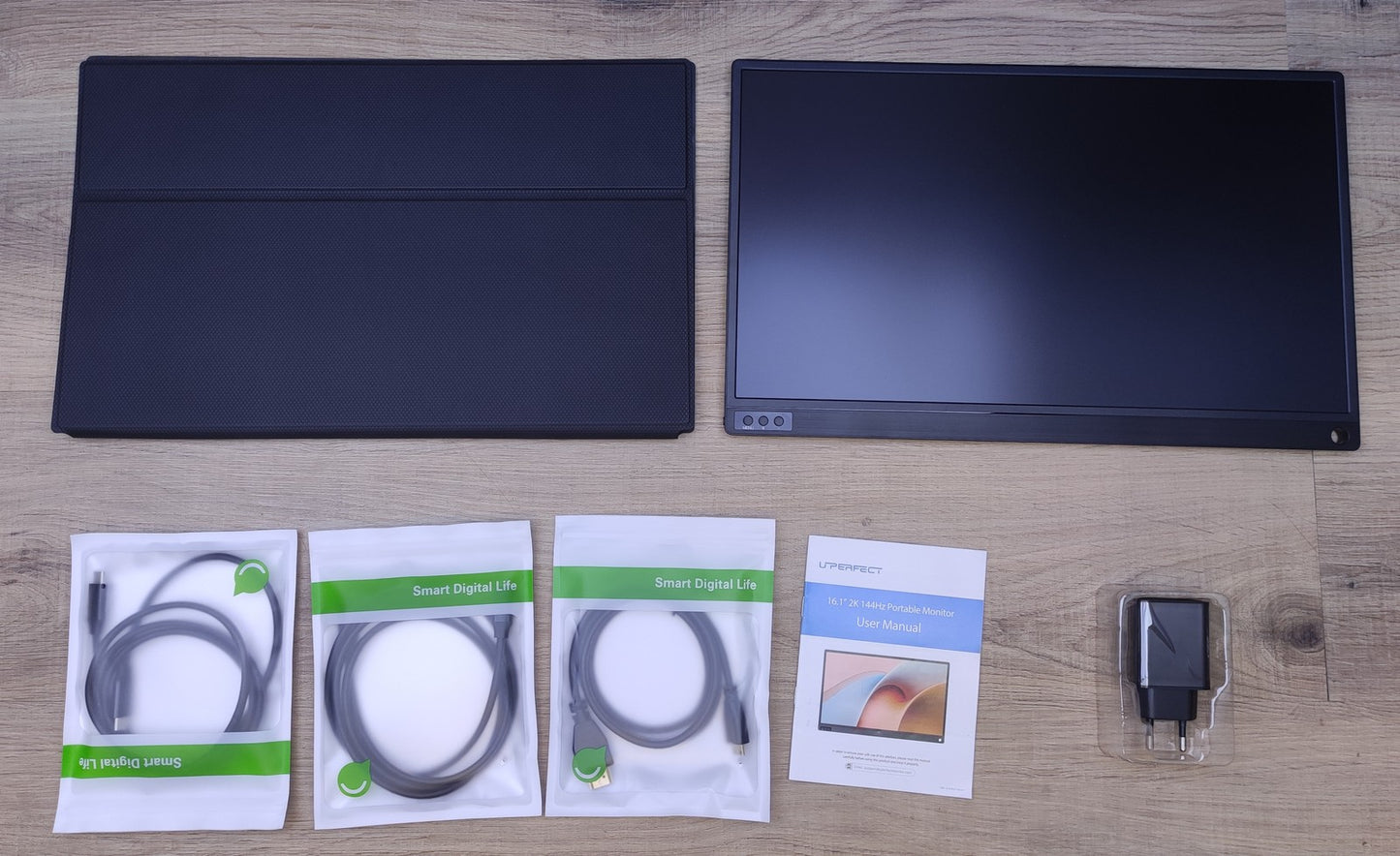 Uperfect Tragbarer Monitor 16" QHD 2560x1600 IPS USB-C HDMI 144Hz Lautsprecher