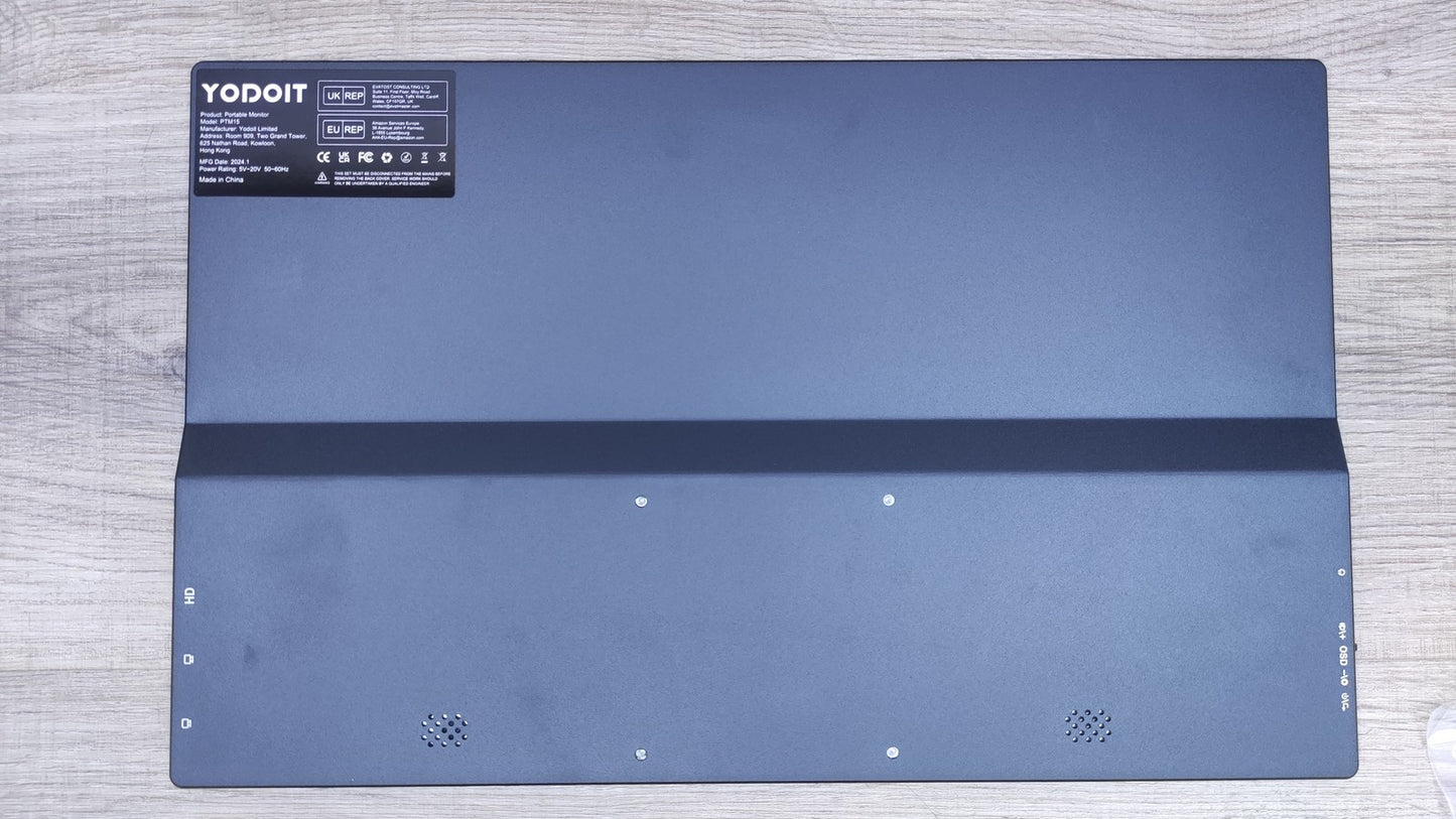 Yodoit Tragbarer Monitor (PTM15) 15.6" FHD 1920x1080 IPS mini-HDMI USB-C Audio