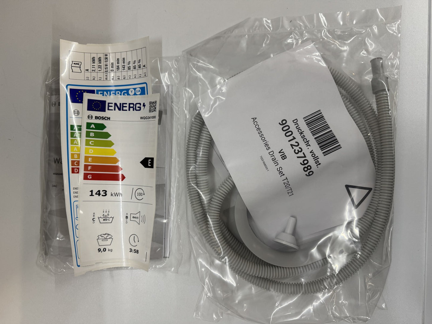 Bosch Serie 6 WQG241000 Wärmepumpentrockner 9 kg Auto Dry Anti Vibration Weiß