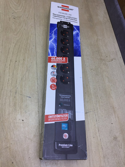 Brennenstuhl 1951160402 Premium-Line 6-way power strip, 5m cable, I32308 